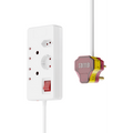 Ellies 4 way High Surge Multiplug 0.5M - WT