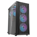 darkFlash Computer Case DK352 Plus - Black (with 4 ARGB Fans)