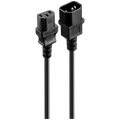 Volkano Presto Series Power Cable - 3 Pin IEC Extension 1.8m, 10a - Black