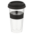 Snappy Thermal Glass Tumbler 400ml Black ( Order in Qty of 6)