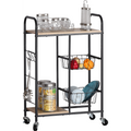 Everfurn Lucca Kitchen Cart - Black