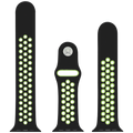 Volkano Smart Watch Band - Sport Silicone - iWatch 42mm - Black and Green - S/L