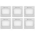 6x Switched 120 Lumen LED Light Switch - White