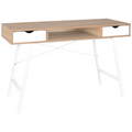 Everfurn Rain Work Desk - Study Desk with Two Drawers, Steel Frame, Adjustable Feet