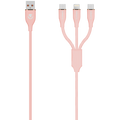 Volkano Flexi Series 3-in-1 Charging Cable - Pink
