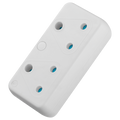 SWITCHED  2 Way Adaptor - White
