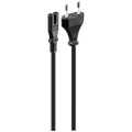 Volkano Presto Series Power Cable 2-Pin Figure 8 to Type-C Euro 1.2m 5a - Black