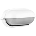 Ellies Arc Series - AC Oval Bulkhead - Aluminium  + Glass - E27 Base -WT
