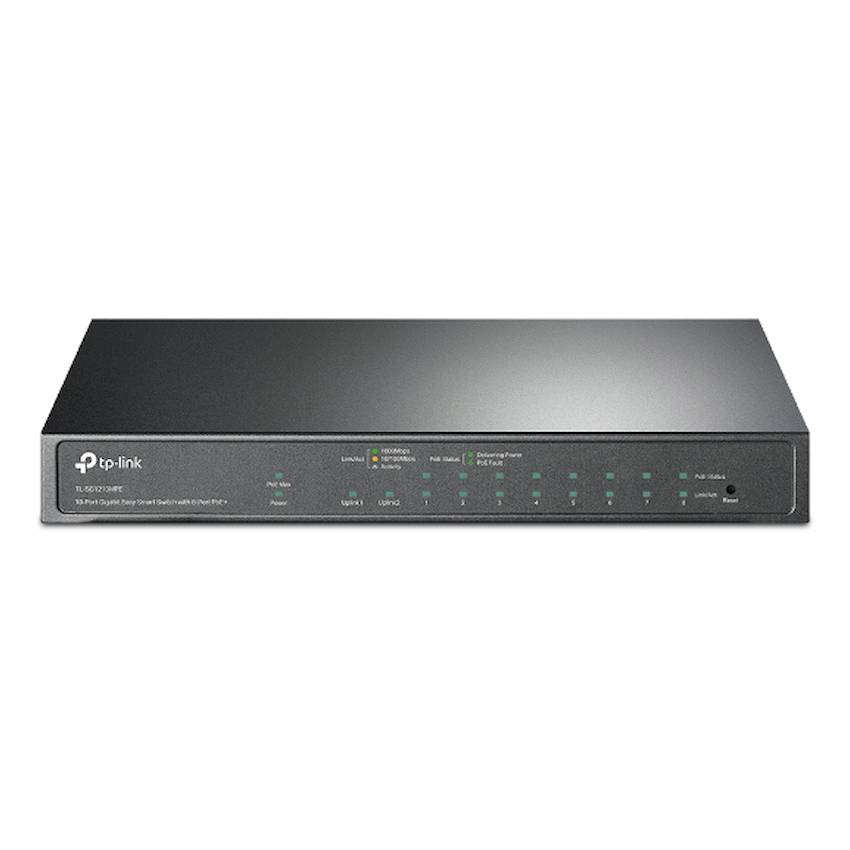 TP-Link TL-SG1210MPE 10-Port Gigabit Easy Smart Switch with 8-Port PoE+