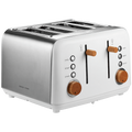 Boden Stark Anson Collection 4 Slice SS Toaster White