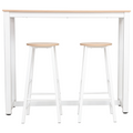 Everfurn Chenin 3-Piece Bar Table & Stool Set with Powder-Coated Frame