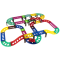 Edu-Matic Mini-Mag Magnetic Tile Tracks with 2 Cars and 93 Pieces
