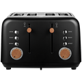 Boden Stark Anson Collection 4-Slice Stainless Steel Toaster - Black