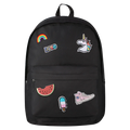 Playground Badges Girls Backpack - Black