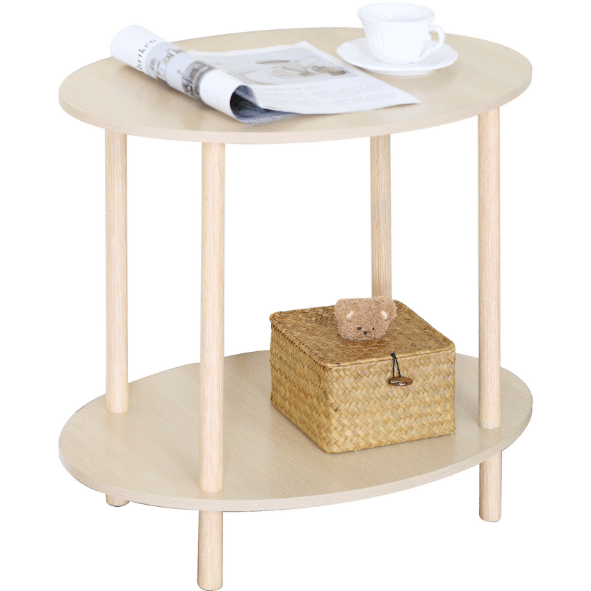Everfurn Ella  2 Tier Side Table - Oak