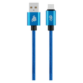 Pro Bass Braided Series Micro USB Cable - Blue 1.5m