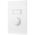 Ellies Dimmer dial Switch with 1 lever 1 way switch 2x4 (60mmx100mm)-WT