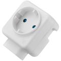Switched 2-Way Schuko Adaptor - Top and Bottom Loader