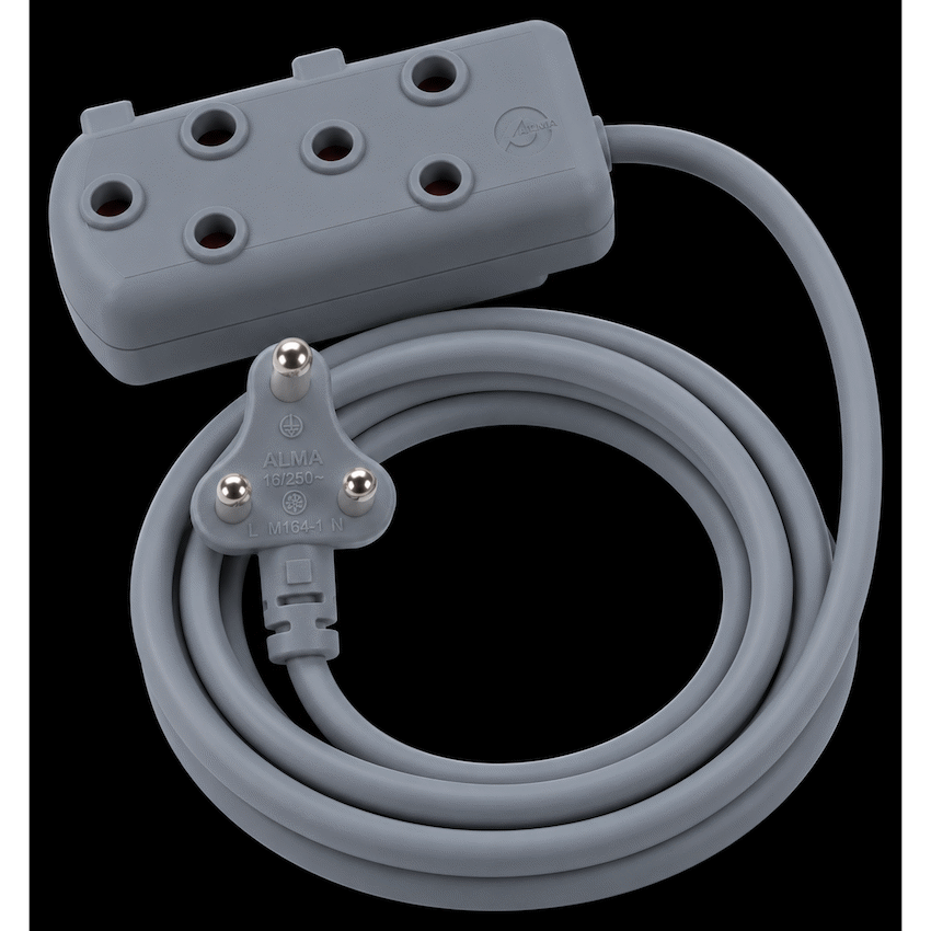 Ellies Side-by-Side Heavy-Duty Extension Lead - 5M - GR