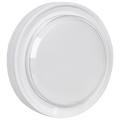 Ellies Cresent Series AC 24W Round LED Bulkhead - PC - WT