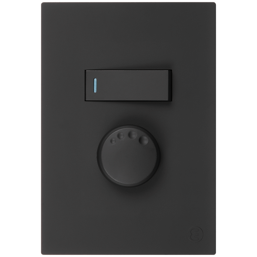 Ellies Dimmer dial Switch with 1 lever 1 way switch 2x4 (60mmx100mm) -BK