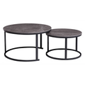 Everfurn Nile Nesting Coffee Table Marble, 2 Piece