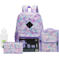 Quest 4-Piece Backpack Set Mermaid Tail Lilac