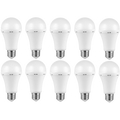 5W A60 Rechargeable E27 LED Light Bulb Warm White - 10 PACK