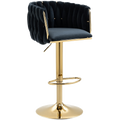 Everfurn Princeton Bar Stool - Gold and Black