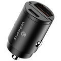 Volkano Veilix Series 45w PD Dual USB-A and USB-C Ultra Small Car Charger - Black