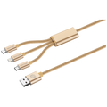 Bounce Cord Series 3-in-1 Charge Cable - Gold