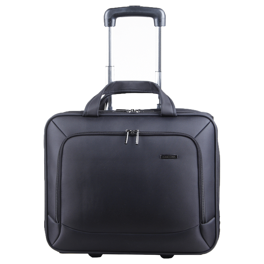 Kingsons Prime 15.6"" Laptop Trolley Bag - Black