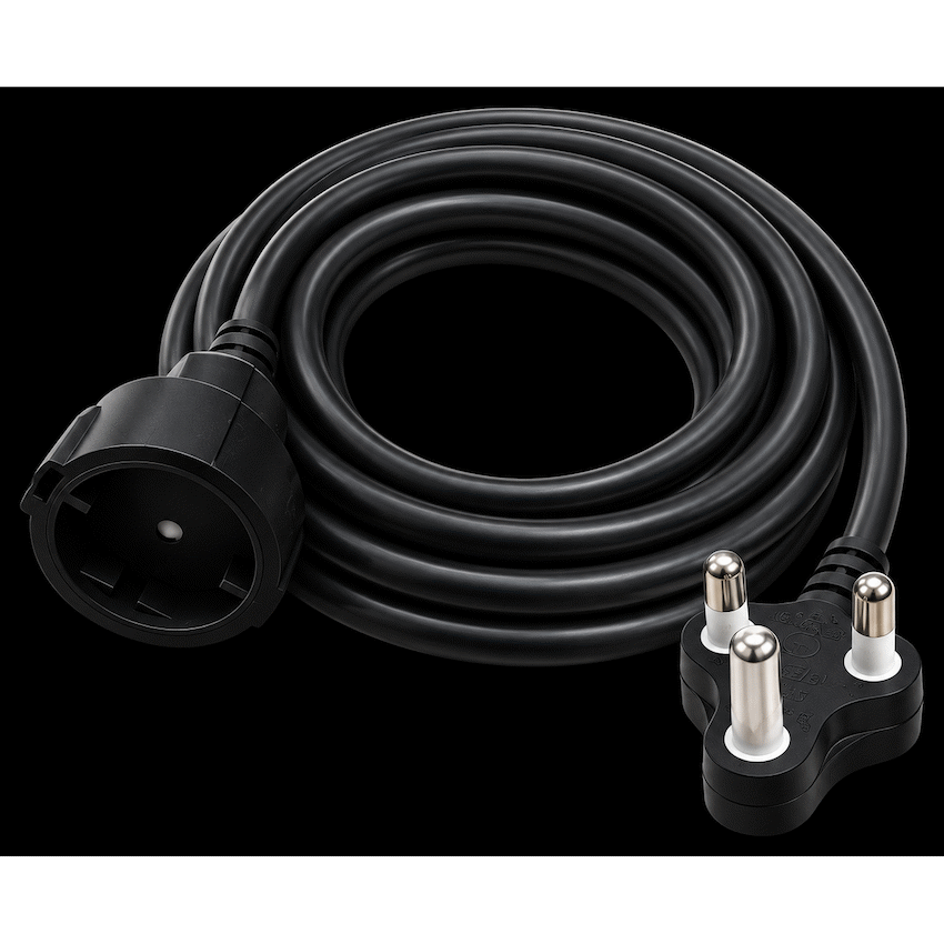 Ellies Industrial Duty 5M Extention Lead 16A - BK