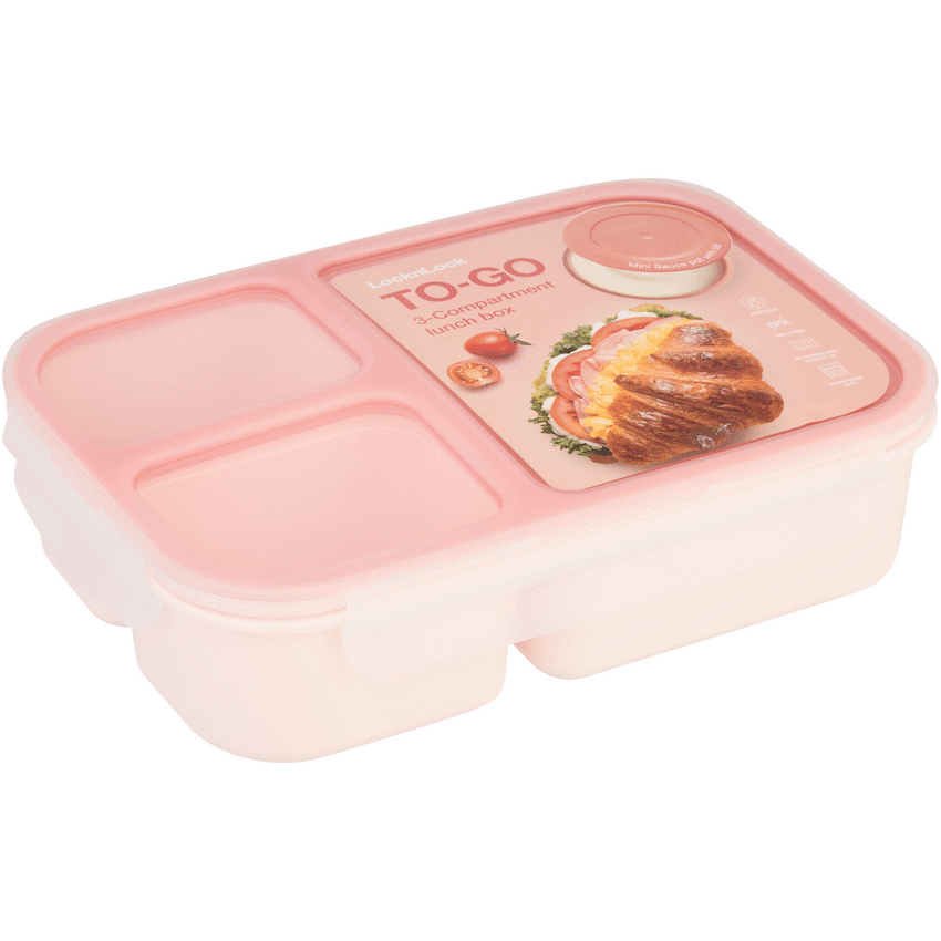 LocknLock To-Go Lunch Box 1.5lt - Pink ( Order in Qty of 6)