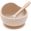 Echo Baby Silicone Suction Bowl and Spoon Set - Ivory