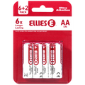 Ellies Ultra Series - Alkaline Batteries AA 6 + 2 Pack -WT
