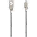 Volkano Iron Series Round Metallic Spring Micro USB Cable 1.2m - Silver