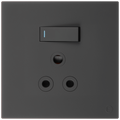 Ellies 1 Way (3 Pin) Single Switch Socket 4x4 (100mmx100mm) -BK