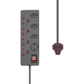 Ellies 8-Way High Surge Multiplug 0.5m - BK