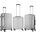 Travelwize Terra ABS 4-Wheels Spinner 3Pc Luggage Set Silver