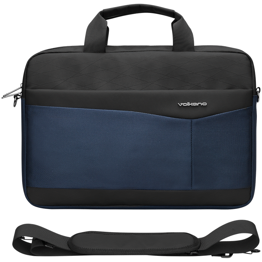 Volkano Seismic 15.6"" Laptop Shoulder Bag Blk/Nvy