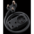 Ellies 2 way Light Duty Schuko Extension lead - 2M - BK
