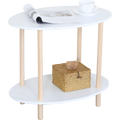 Everfurn Ella  2 Tier Side Table - White