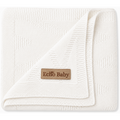Echo Baby Knitted Baby Blanket - White