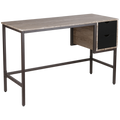 Everfurn Rampart Office Desk with Two Drawers, Powder-Coated Steel, Adjustable Feet