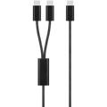 Volkano Weave Series USB C to 2 USB C 100W 1.5m