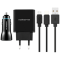Volkano Cupla Series 3.1a Dual Output Charger + Volkano Cruise Duo Series Car Charger