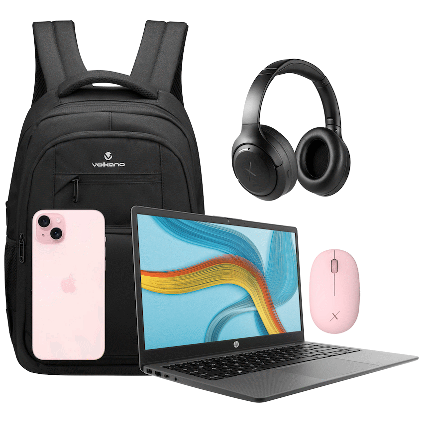 MTP03HX/A iPhone 15 128GB | HP 245 G10 14 inch 8GB/256GB Win11 - Bag+Mouse+Headphone