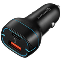 Amplify Volto Series Dual Car Charger 32W (Type-C + USB) - Black
