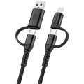 Volkano Weave Series 4-in-1 Charge & Data Cable 60w - 1.2m/4ft